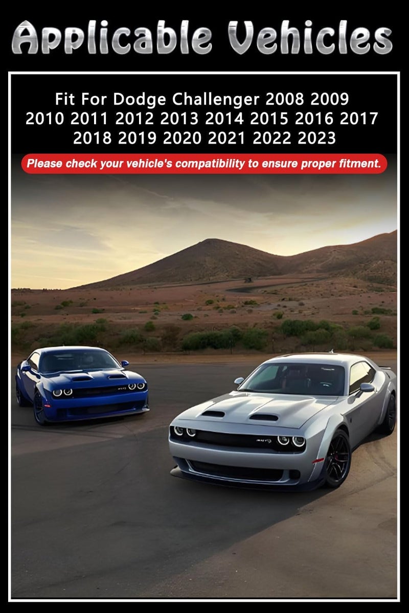 BriYorWay Vent Shades Rain Guards for Dodge Challenger 2008 2009 2010 2011 2012 2013 2014 2015 2016 2017 2018 2019 2020 2021 2022 2023 Accessories, for Challenger Window Deflectors Window Visors - Image 2
